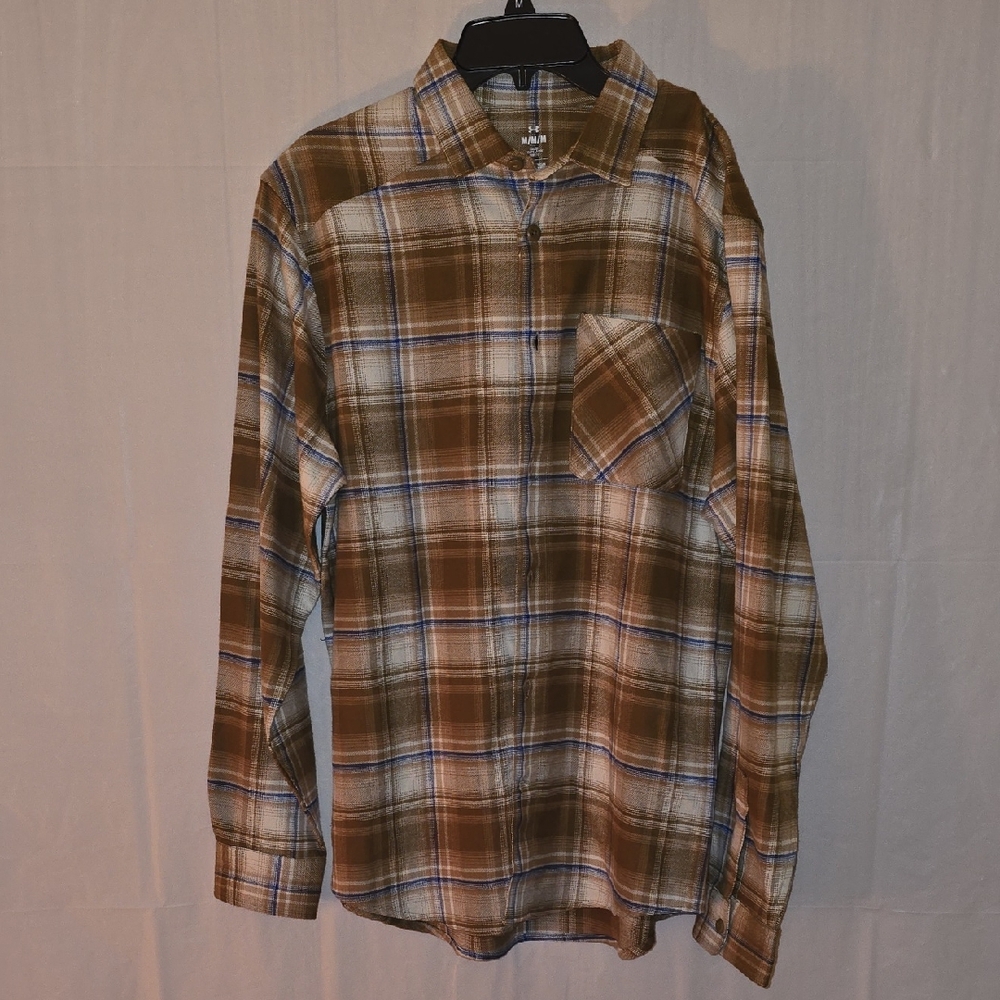 Under Armour Men's Tan Flannel Shirt Size Meduim